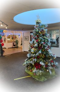La Posada 2018 Christmas tree under under skylight