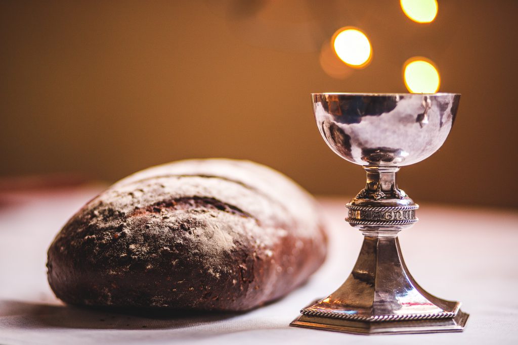 Communion bread and chalice