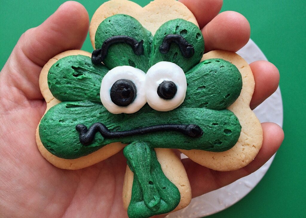st patricks day green cookie